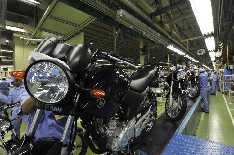 Fábrica da Yamaha. Linha de montagem de motocicletas Yamaha. Chão de fábrica.
Manaus (AM) 26.10.2010 - Foto: José Paulo Lacerda