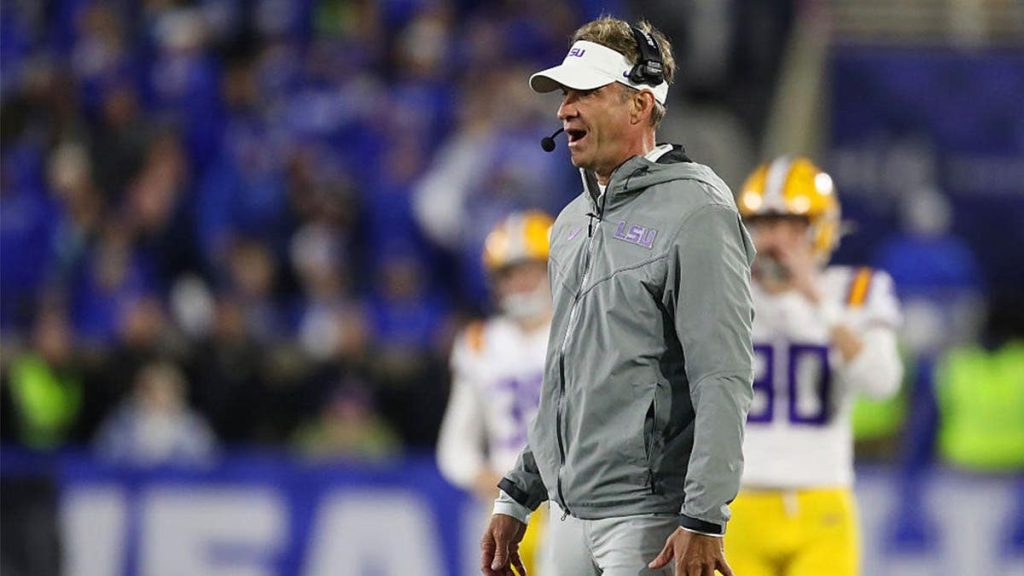 Louisiana State Tigers head coach Lane Kiffin