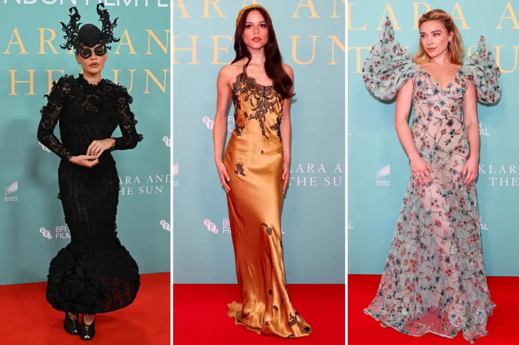 Florence Pugh e Jenna Ortega marcam presença na estreia mundial de Klara and The Sun em Londres