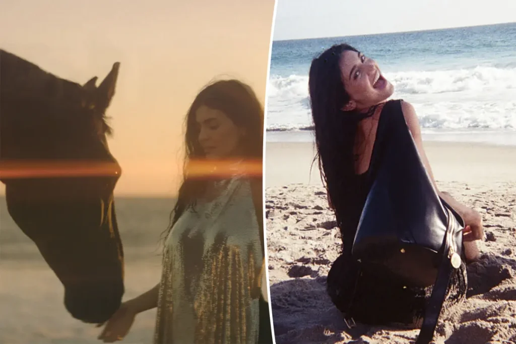 Kylie Jenner estrela campanha da Stella McCartney ao lado de cavalo em praia