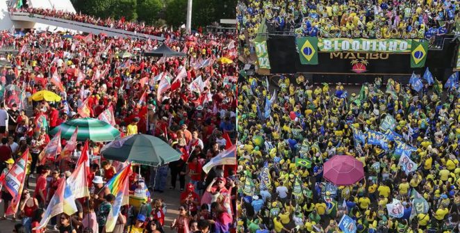 A dois quilômetros de distância, Lula e Flávio encerram campanha em Brasília
