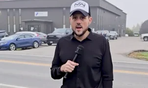Maine Wire reporter Joe Sokol nearly run over outside Bangor clinic