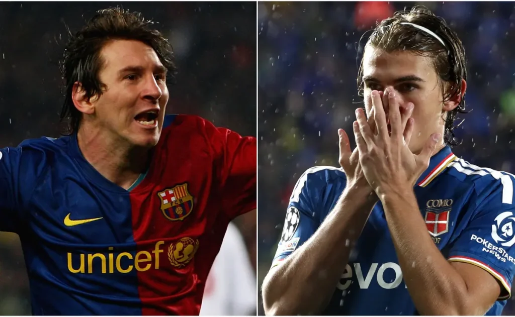 Nico Paz iguala feito de Messi e brilha em goleada do Como sobre o Manchester United