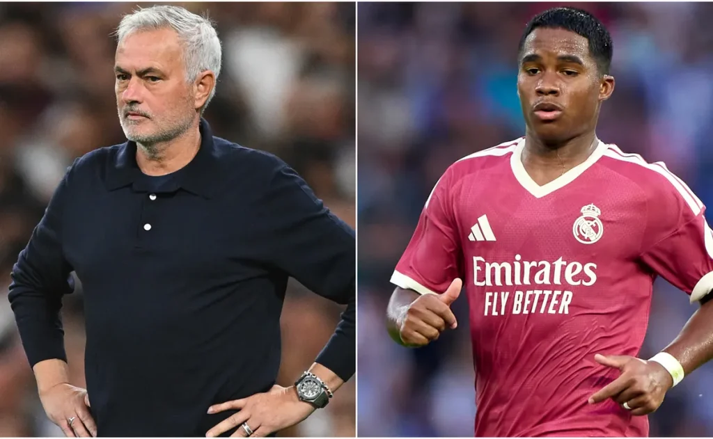 Mourinho descarta saída de Endrick do Real Madrid e diz contar com o atacante