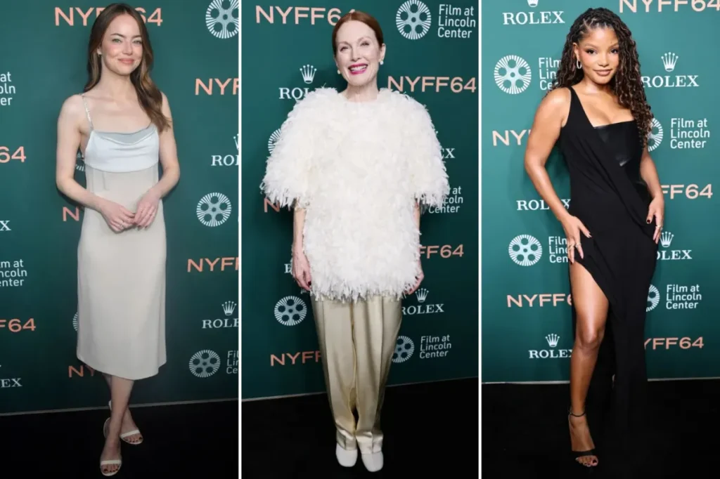 Tapete vermelho de The Debut reúne Emma Stone, Julianne Moore e Halle Bailey