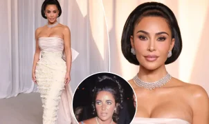 Kim Kardashian recria visual de Elizabeth Taylor no Academy Museum Gala 2026