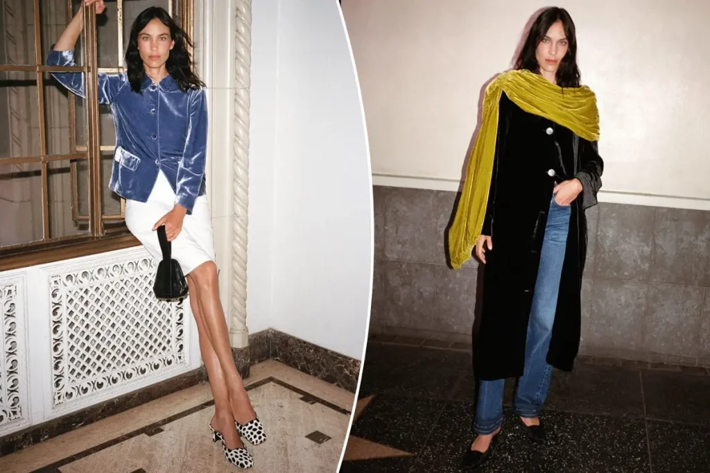 Reformation e Alexa Chung lançam coleção com veludo como destaque