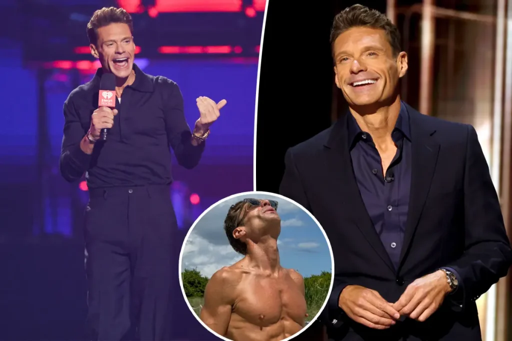 Ryan Seacrest exibe abdômen definido em foto sem camisa