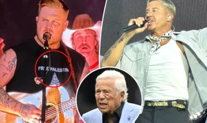 Zach Bryan usa camiseta Free Palestine em show no Gillette Stadium, de Robert Kraft